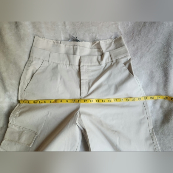 ZARA BELTED high waist GABARDINE PANTS (NWT) beige size L - Picture 12 of 16